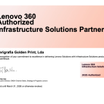 Golden Print torna-se Lenovo 360 Authorized Infrastructure Solutions Partner